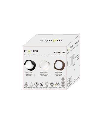 CREEK * APLIQUE EXTERIOR BLANCO LED IP65 - 15W - CCT